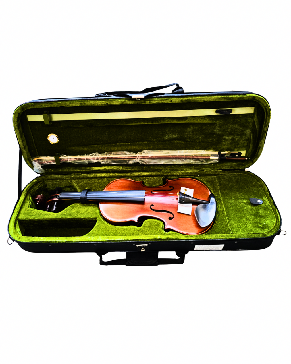 Violín atigrado con estuche